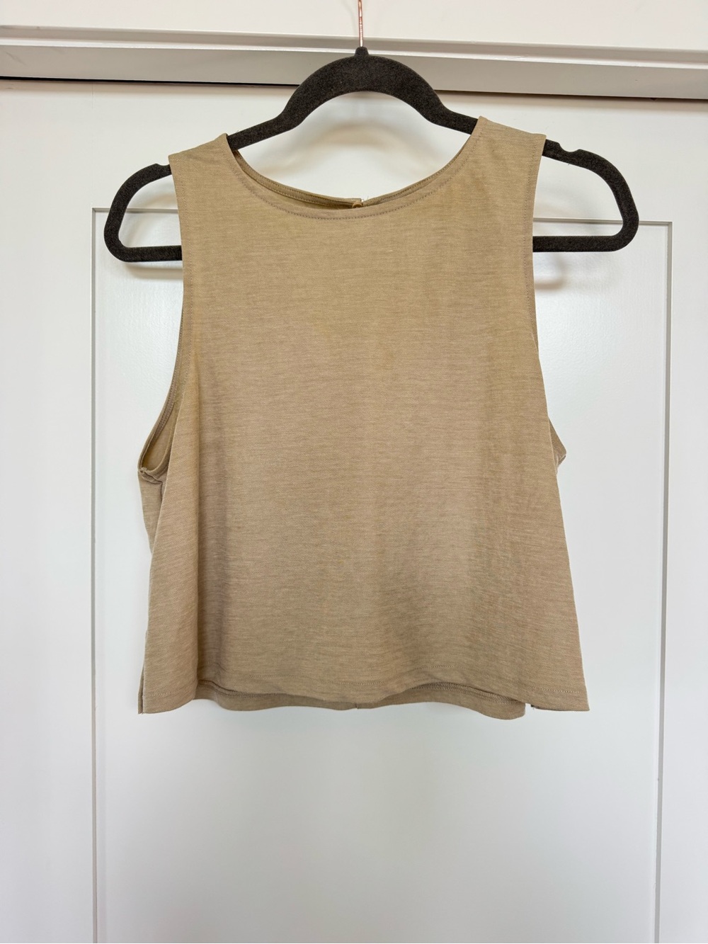 Mango Women’s Sleeveless Tank Top in Beige